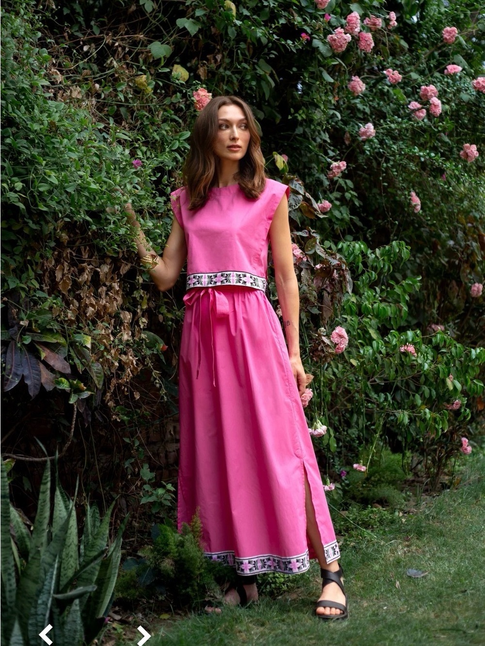 Beyond by Vera Verdure Collection Fuchsia Top & Skirt, Size XL, NWT, MSRP $369